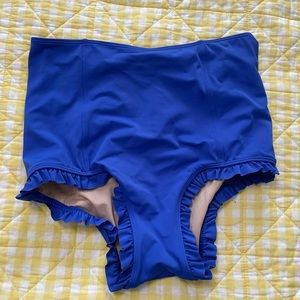Kortni Jeane blue ruffle around bottoms, size medium